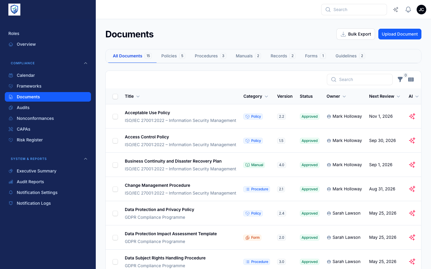 Regcom Document Management