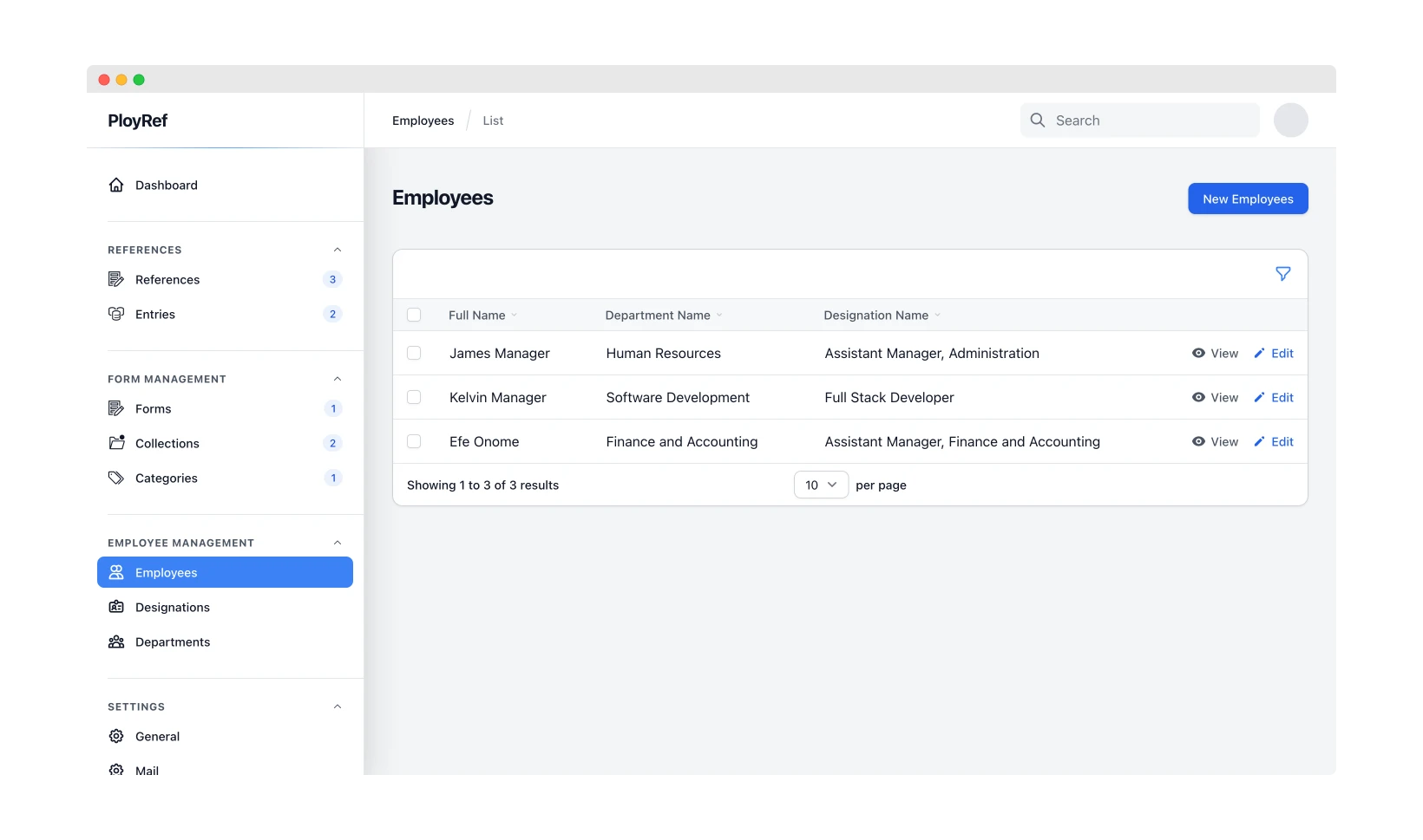 Manage Employees screenshot 1